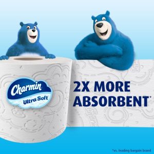 Charmin Ultra Soft Cushiony Touch Toilet Paper. 18 Family Mega Rolls