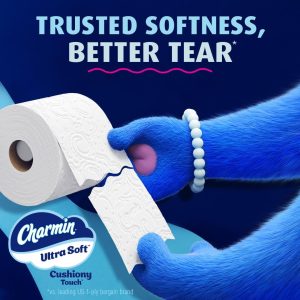 Charmin Ultra Soft Cushiony Touch Toilet Paper. 18 Family Mega XL Rolls