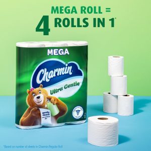 Charmin Ultra Gentle Toilet Paper. 6 Count (Pack of 4). Total 24 Mega Rolls