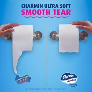 Charmin Ultra Soft Cushiony Touch Toilet Paper. 18 Family Mega XL Rolls