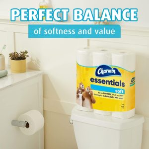 Charmin Essentials Soft Toilet Paper. 9 Mega Rolls = 36 Regular Rolls