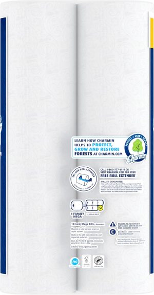 Charmin Ultra Soft Cushiony Touch Toilet Paper. 30 Family Mega Rolls
