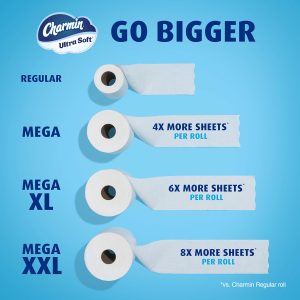 Charmin Ultra Soft Toilet Paper. 18 Mega XL Rolls