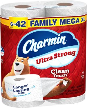 Charmin Toilet Paper Ultra Strong Clean Touch. 18 Family Mega XL Rolls