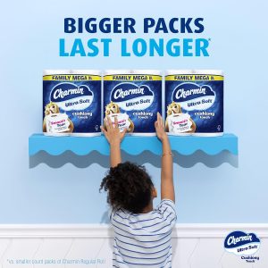 Charmin Ultra Soft Cushiony Touch Toilet Paper. 18 Family Mega XL Rolls