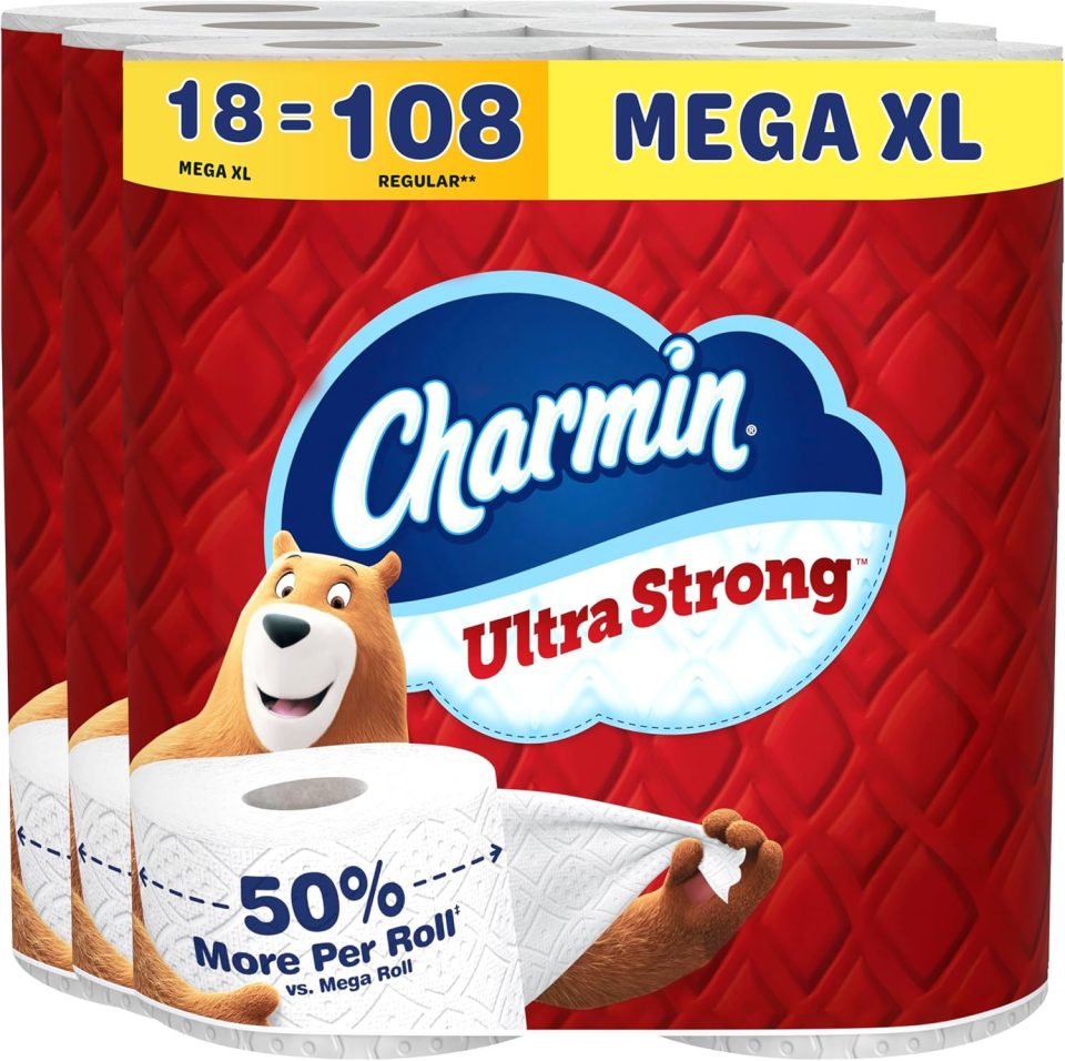 Charmin Ultra Strong Toilet Paper. 18 Mega XL Rolls