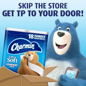 Charmin Ultra Soft Cushiony Touch Toilet Paper. 18 Family Mega Rolls