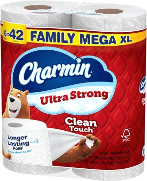 Charmin Toilet Paper Ultra Strong Clean Touch. 18 Family Mega XL Rolls