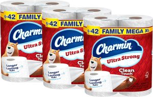 Charmin Toilet Paper Ultra Strong Clean Touch. 18 Family Mega XL Rolls