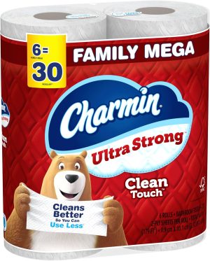 Charmin Ultra Strong Clean Touch Toilet Paper. 18 Family Mega Rolls