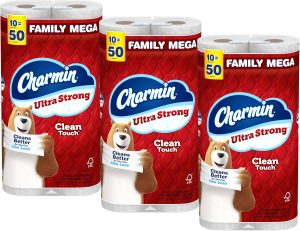Charmin Ultra Strong Clean Touch Toilet Paper. 30 Family Mega Rolls