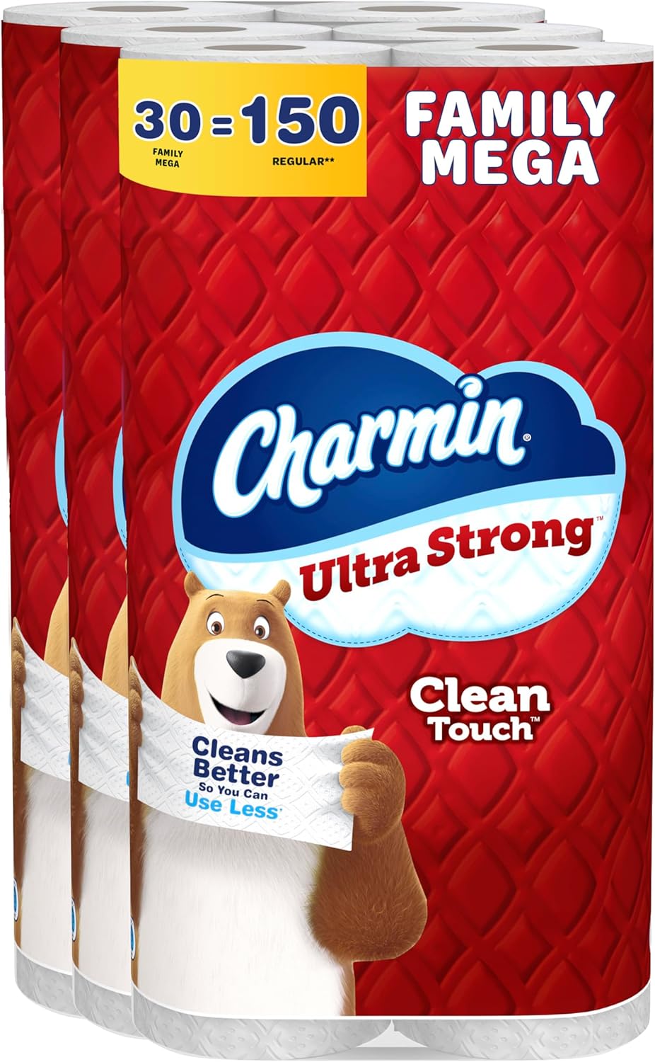 Charmin Ultra Strong Clean Touch Toilet Paper. 30 Family Mega Rolls