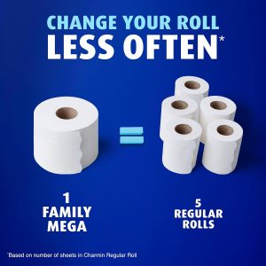 Charmin Ultra Soft Cushiony Touch Toilet Paper. 30 Family Mega Rolls